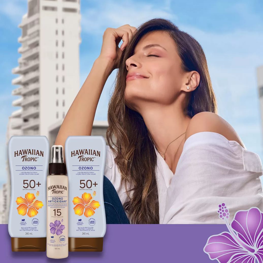 Hawaiian Tropic Ozone Sunscreen Set 2 Lotions and 1 Spray
