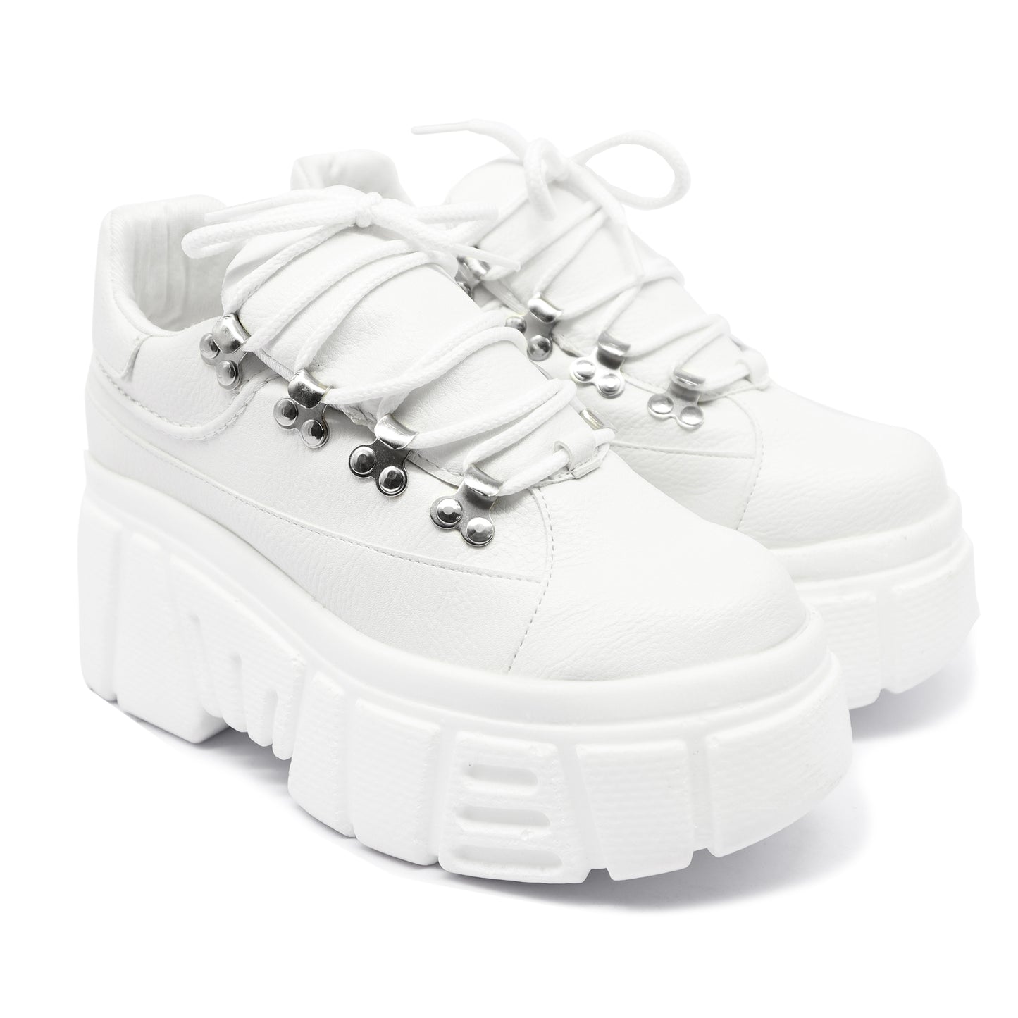 Women's Chunky Platform Tennis Shoes White