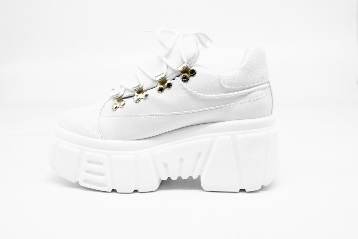Women's Chunky Platform Tennis Shoes White